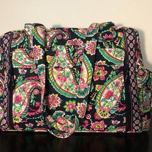 Make a Change Baby Bag - Blue/Pink Paisley Print